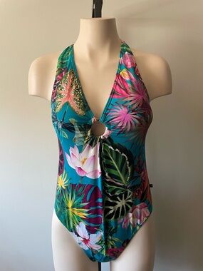 La Vie En Rose One Piece Swimsuit Tropical Y2K Inspired Size Medium